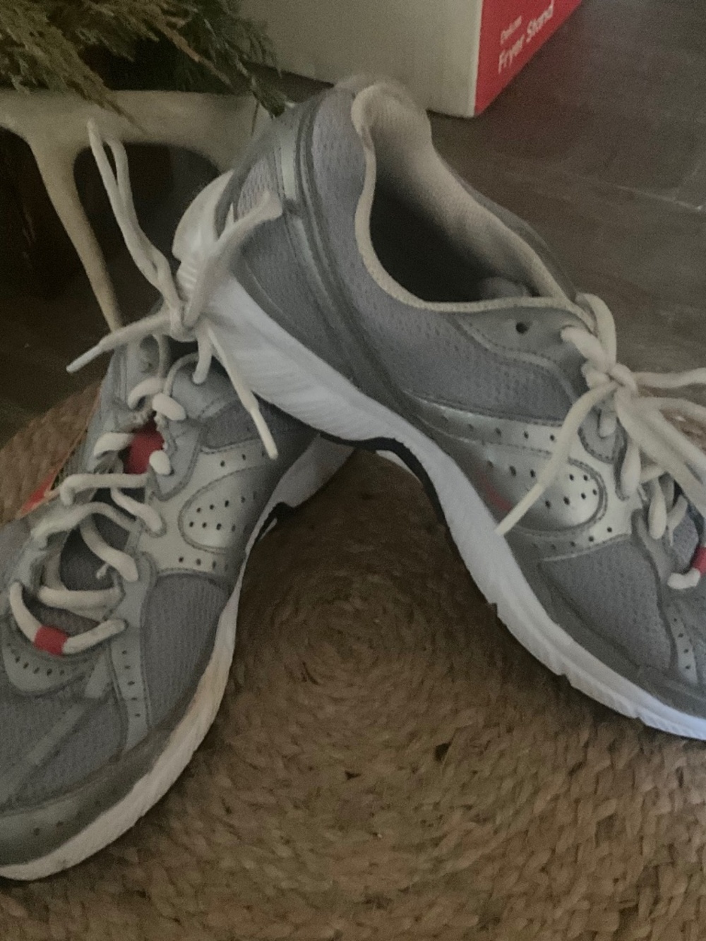 Nike Women's Running Shoes Size 10 Gray Red, Breathable Sneakers